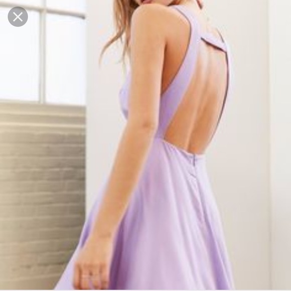Silence and noise lavender backless skater dress - Picture 2 of 6